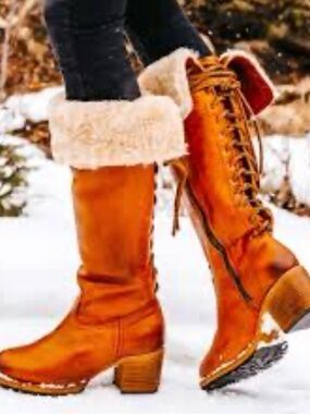 Freebird by Steven Iceland Women’s Tall Leather Boots - Cognac Brown -unworn